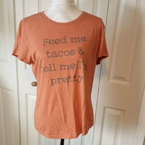 Anvil Women's Orange Slogan Tee
